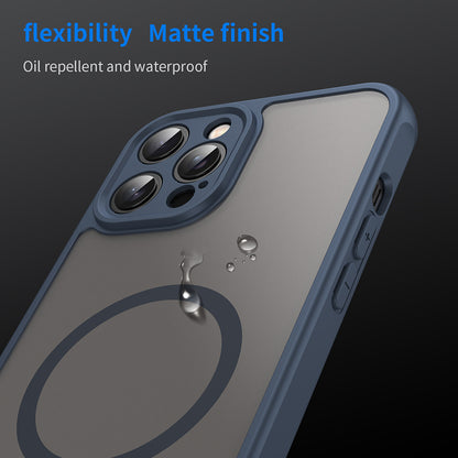MagSafe Case for Apple iPhone 12 Pro Max, Techsuit, HaloFrost II, Navy Blue