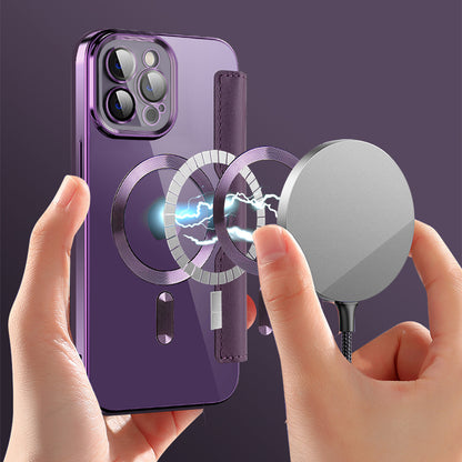 MagSafe Case for Apple iPhone 12 Pro Max, Techsuit, SmartMag Book, Purple