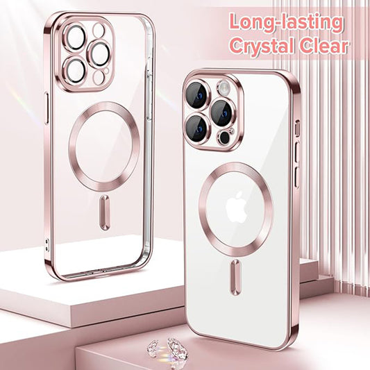 MagSafe Case for Apple iPhone 12 Pro, Techsuit, Luxury Crystal, Pink