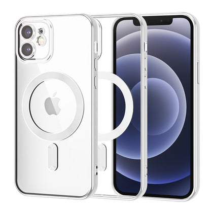 MagSafe Case for Apple iPhone 12, Techsuit, Luxury Crystal, Silver