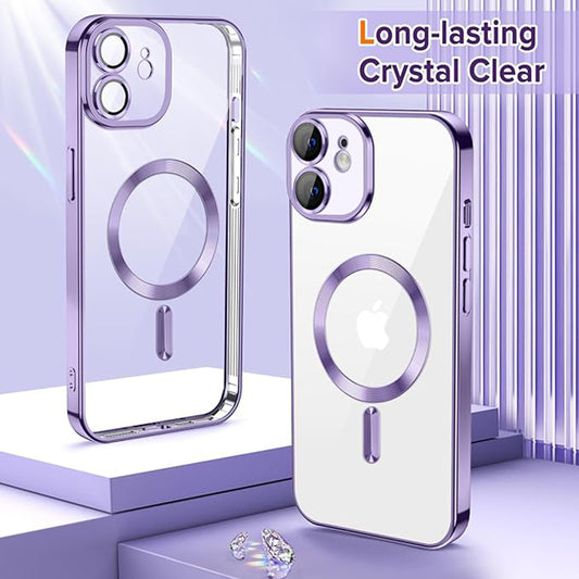 MagSafe Case for Apple iPhone 12, Techsuit, Luxury Crystal, Light Purple