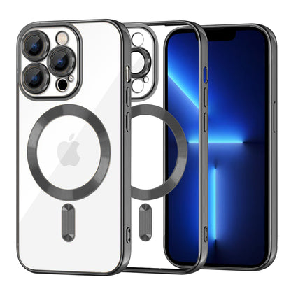 MagSafe Case for Apple iPhone 13 Pro Max, Techsuit, Luxury Crystal, Black