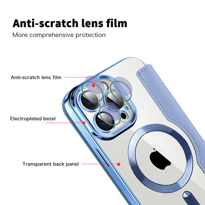 MagSafe Case for Apple iPhone 13 Pro Max, Techsuit, SmartMag Book, Blue