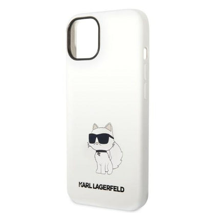 MagSafe Case for Apple iPhone 14 Plus, Karl Lagerfeld, Choupette Silicone, White