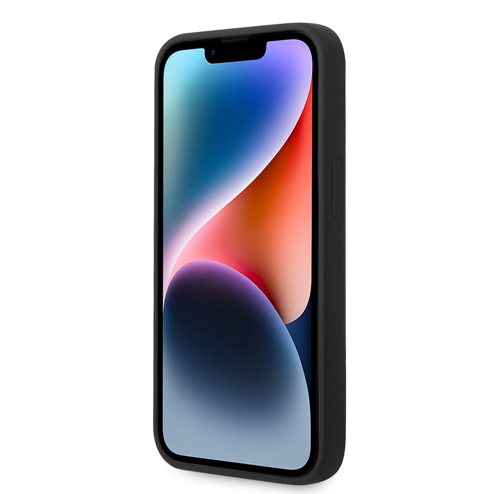 MagSafe Case for Apple iPhone 14 Plus, Karl Lagerfeld, Silicone Plaque, Black