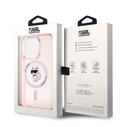 MagSafe Case for Apple iPhone 14 Pro, Karl Lagerfeld, IML Choupette, Pink