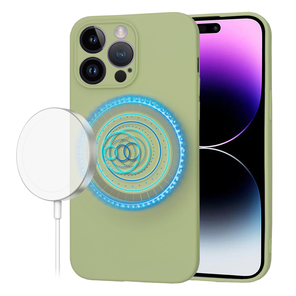 MagSafe Case for Apple iPhone 14 Pro Max, Techsuit, SoftFlex, Matcha