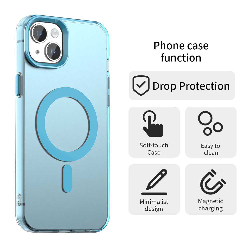 MagSafe Case for Apple iPhone 14, Techsuit, CandyCase, Blue