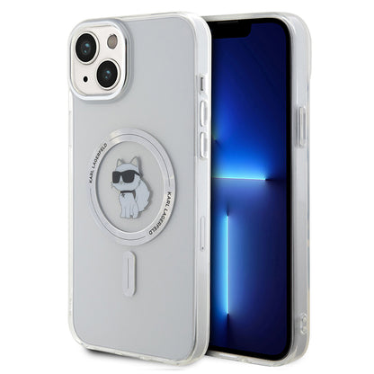MagSafe Case for Apple iPhone 15 Plus / 14 Plus, Karl Lagerfeld, IML Choupette, Transparent