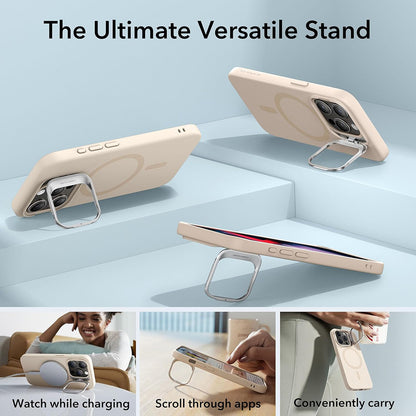 MagSafe Case for Apple iPhone 15 Pro, ESR, Cloud Soft Kickstand, Cream