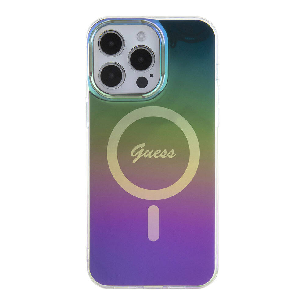 MagSafe Case for Apple iPhone 15 Pro, Guess, IML Iridescent, Multicolor