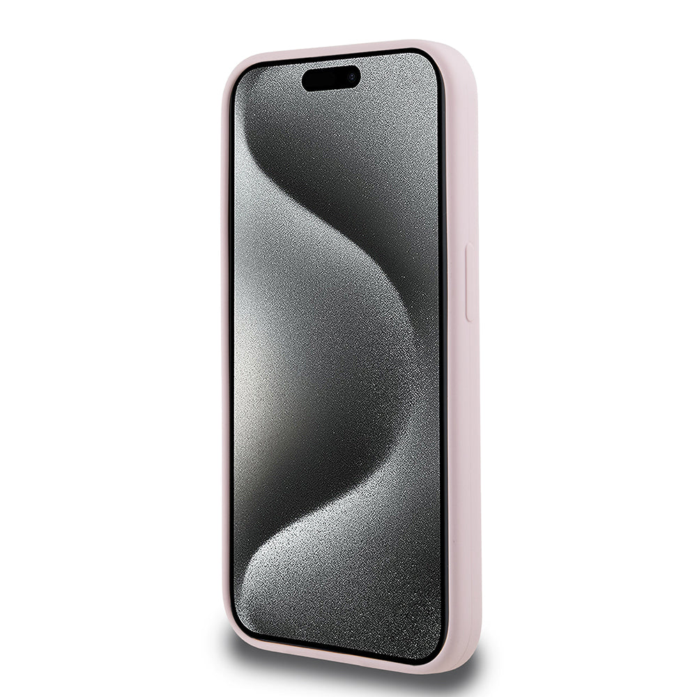 MagSafe Case for Apple iPhone 15 Pro, Karl Lagerfeld, Silicone Karl & Choupette's Heads, Pink