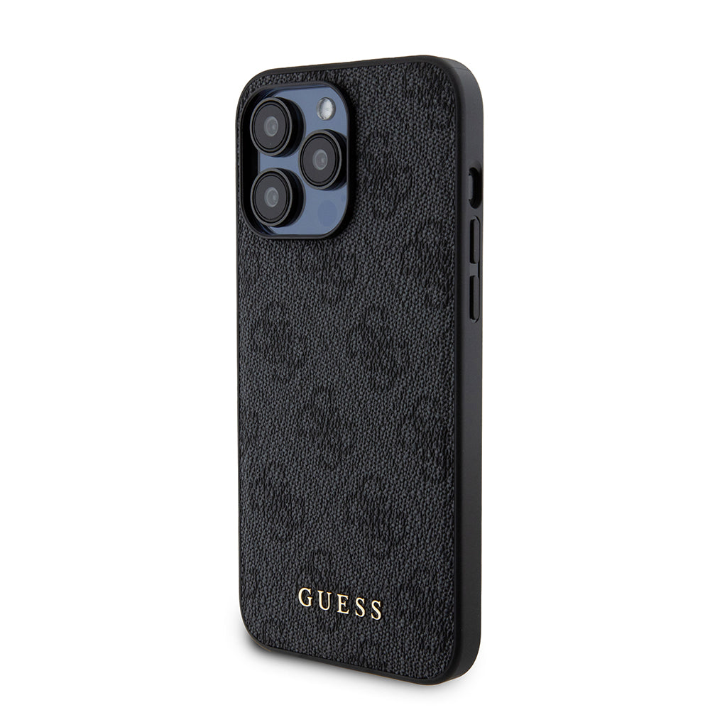 MagSafe Case for Apple iPhone 15 Pro Max, Guess, Powerbank 4G Metal Logo, Black