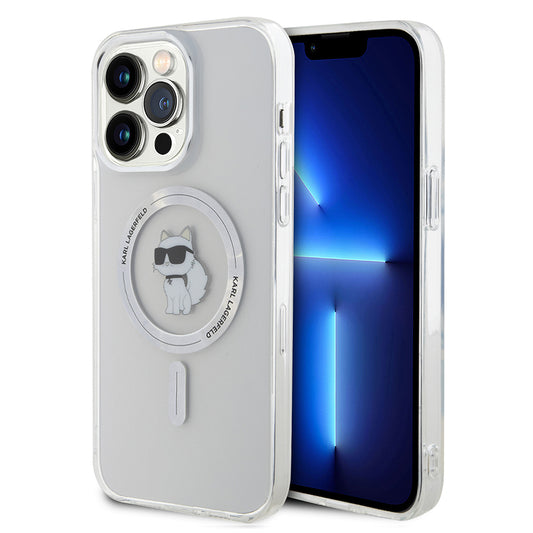 MagSafe Case for Apple iPhone 15 Pro Max, Karl Lagerfeld, IML Choupette, Transparent