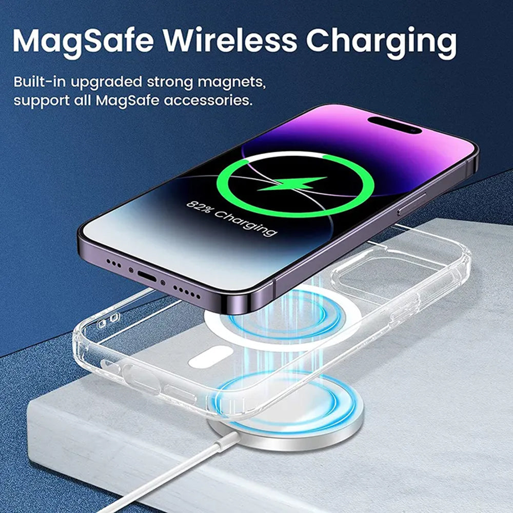 MagSafe Case for Apple iPhone 15 Pro Max, Techsuit, Pro, Transparent