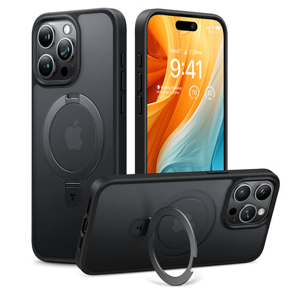 MagSafe Case for Apple iPhone 15 Pro Max, Torras, Ostand, Black