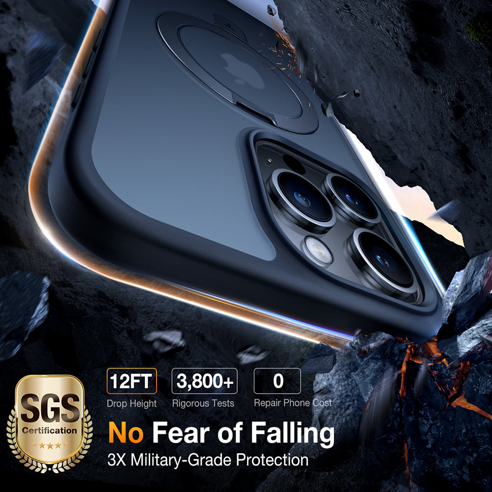 MagSafe Case for Apple iPhone 15 Pro Max, Torras, Ostand, Black