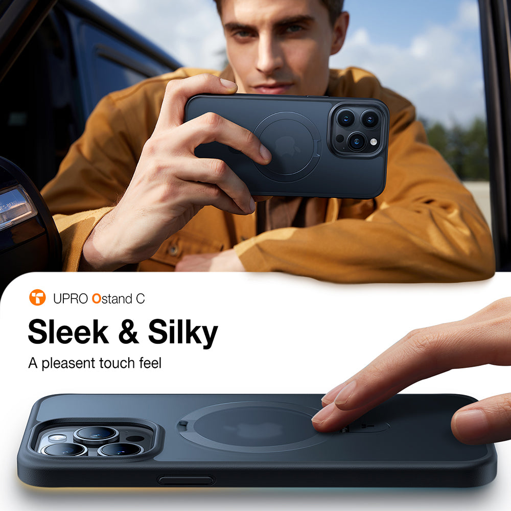 MagSafe Case for Apple iPhone 15 Pro Max, Torras, Ostand, Black