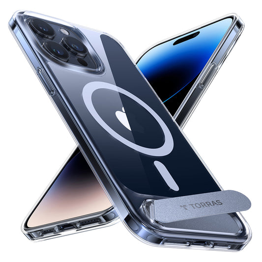 MagSafe Case for Apple iPhone 15 Pro Max, Torras, Pstand, Transparent