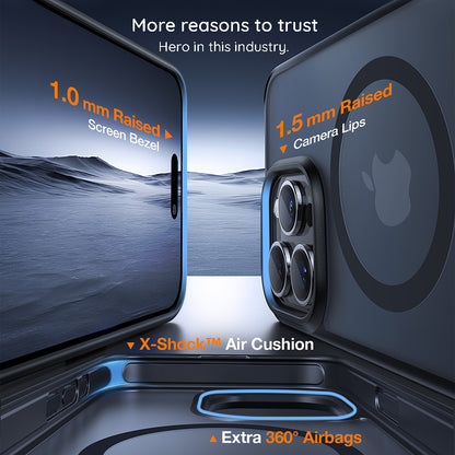 MagSafe Case for Apple iPhone 15 Pro Max, Torras, Pstand, Transparent