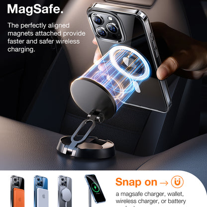 MagSafe Case for Apple iPhone 15 Pro, Torras, Diamond, Transparent