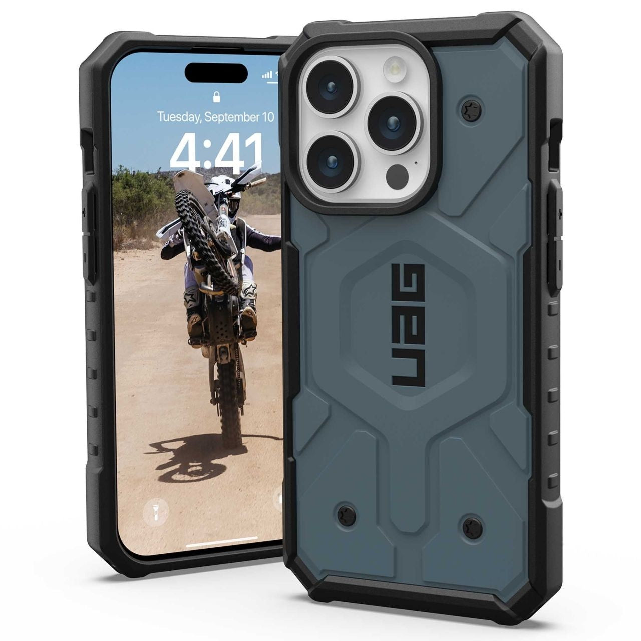 MagSafe Case for Apple iPhone 15 Pro, Urban Armor Gear, Pathfinder, Blue