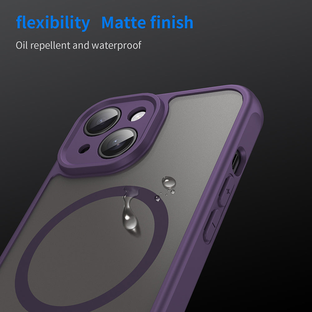 MagSafe Case for Apple iPhone 15, Techsuit, HaloFrost II, Purple