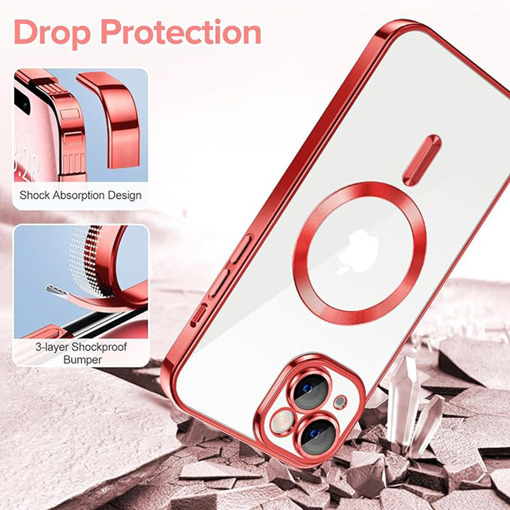 MagSafe Case for Apple iPhone 16 Plus, Techsuit, Luxury Crystal, Light Purple