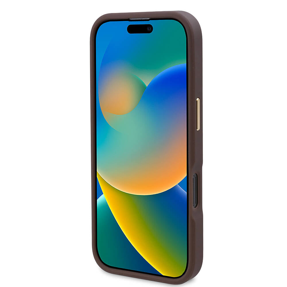 MagSafe Case for Apple iPhone 16 Pro, Guess, 4G Logo Plate, Pink