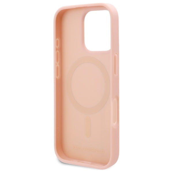MagSafe Case for Apple iPhone 16 Pro, Karl Lagerfeld, Hot Stamp, Pink