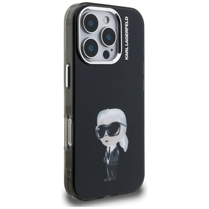 MagSafe Case for Apple iPhone 16 Pro, Karl Lagerfeld, IML Aquarelle Karl Logo, Black