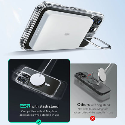 MagSafe Case for Apple iPhone 16 Pro Max, ESR, Classic Hybrid Kickstand, Transparent