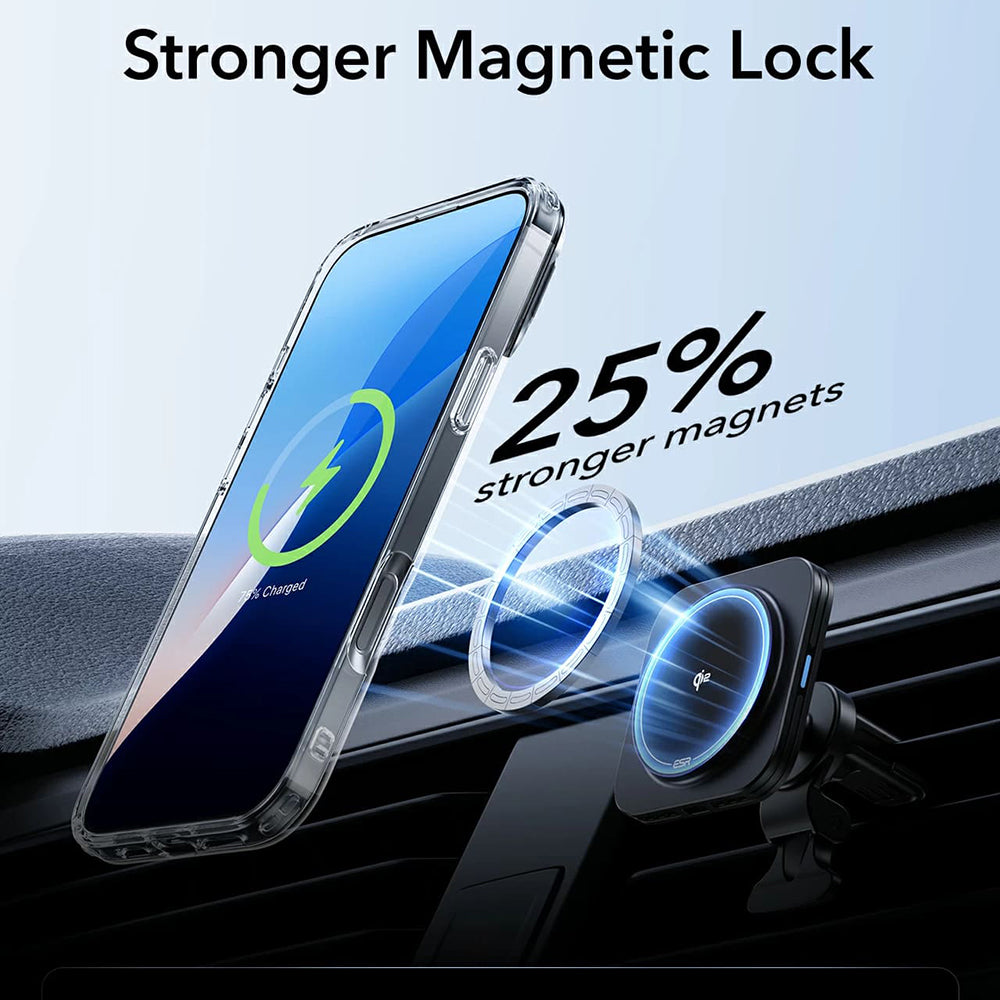 MagSafe Case for Apple iPhone 16 Pro Max, ESR, Classic Hybrid Kickstand, Transparent