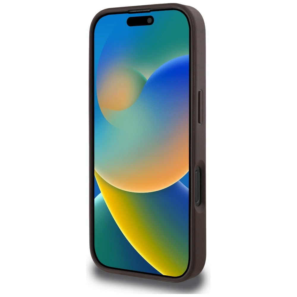 MagSafe Case for Apple iPhone 16 Pro Max, Guess, 4G Circle Classic Logo, Brown