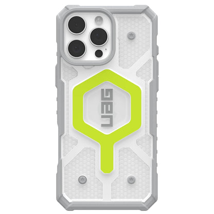 MagSafe Case for Apple iPhone 16 Pro Max, Urban Armor Gear, Pathfinder Clear with Lanyard, Green