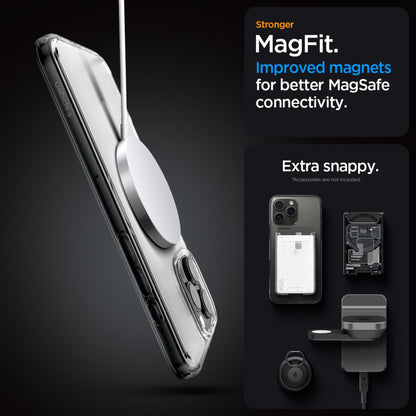 MagSafe Case for Apple iPhone 16 Pro, Spigen, Ultra Hybrid, Satin Transparent ACS08133