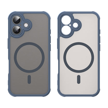 MagSafe Case for Apple iPhone 16, Techsuit, HaloFrost II, Navy Blue