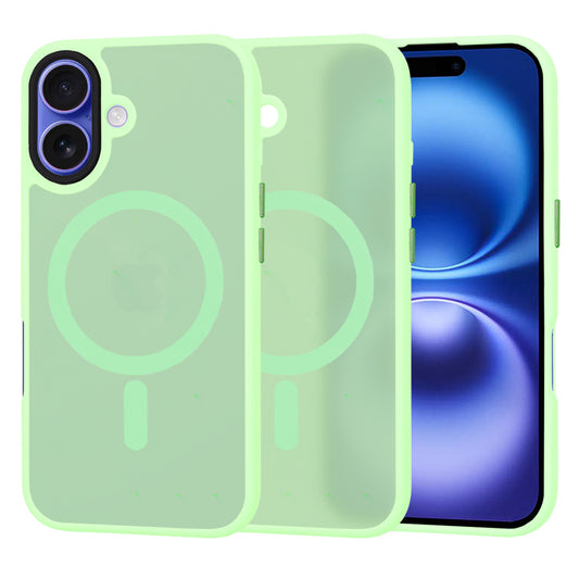 MagSafe Case for Apple iPhone 16, Techsuit, HaloFrost, Light Green