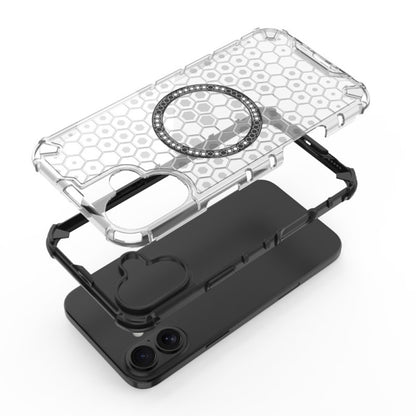 MagSafe Case for Apple iPhone 16, Techsuit, HoneyComb Shield, White