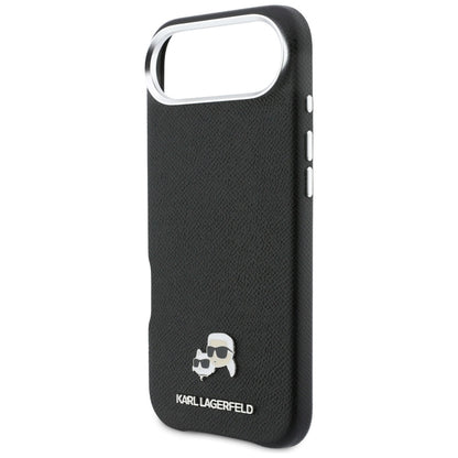 MagSafe Case for Apple iPhone 17 Air, Karl Lagerfeld, Karl & Choupette Head's Pin, Black
