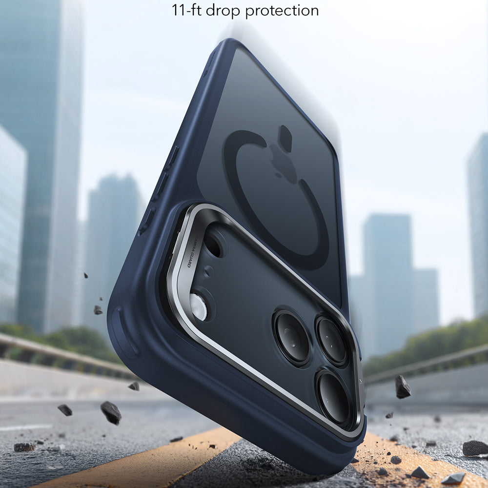MagSafe Case for Apple iPhone 17 Pro, ESR, Classic Hybrid Kickstand, Satin Blue