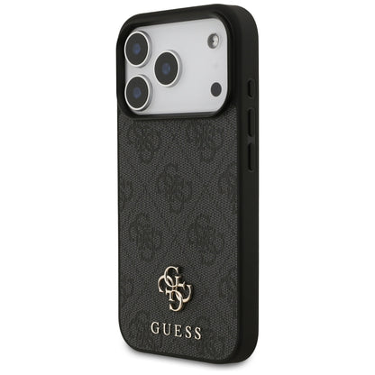 MagSafe Case for Apple iPhone 17 Pro, Guess, 4G Small and Classic Logo, Black