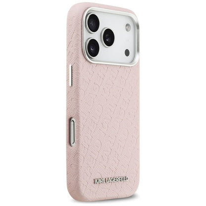 MagSafe Case for Apple iPhone 17 Pro, Karl Lagerfeld, FW Stamped Karl, Pink