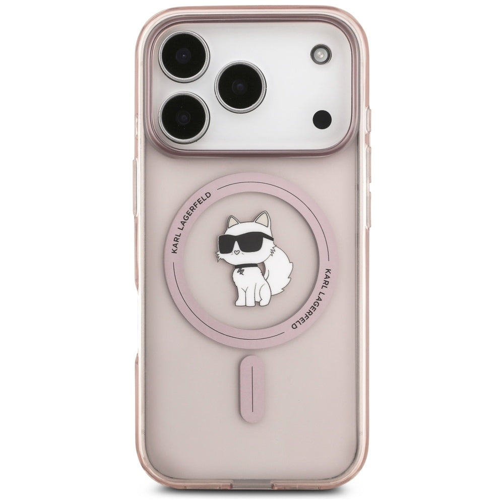 MagSafe Case for Apple iPhone 17 Pro, Karl Lagerfeld, IML Choupette, Pink