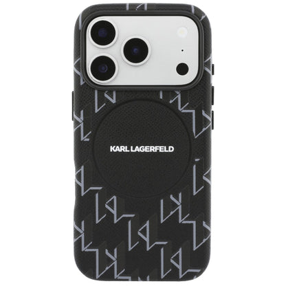 MagSafe Case for Apple iPhone 17 Pro, Karl Lagerfeld, KL Monogram Logo, Black