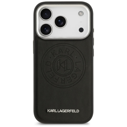 MagSafe Case for Apple iPhone 17 Pro, Karl Lagerfeld, Point & Metal Logo, Black