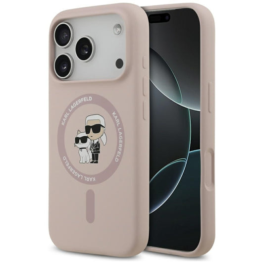 MagSafe Case for Apple iPhone 17 Pro, Karl Lagerfeld, Ring Karl & Choupette, Pink