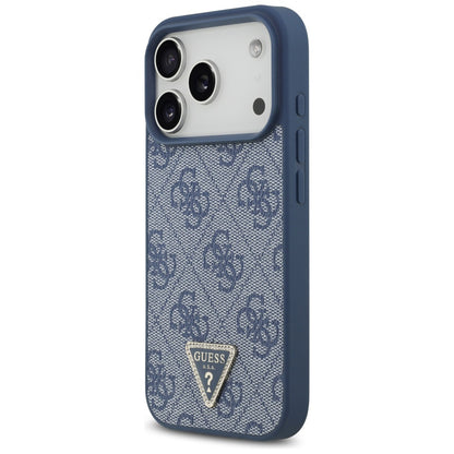 MagSafe Case for Apple iPhone 17 Pro Max, Guess, 4G Triangle Strass, Blue
