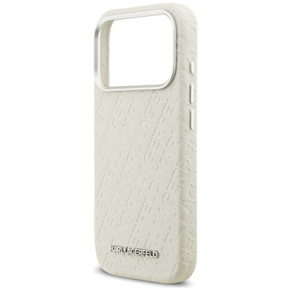 MagSafe Case for Apple iPhone 17 Pro Max, Karl Lagerfeld, FW Stamped Karl, Beige
