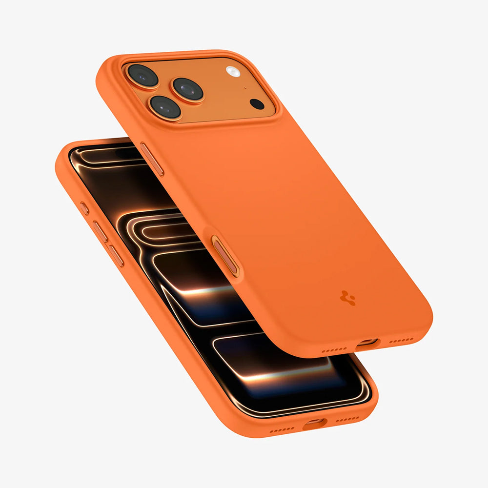 MagSafe Case for Apple iPhone 17 Pro Max, Spigen, Silicone Fit, Orange ACS11378